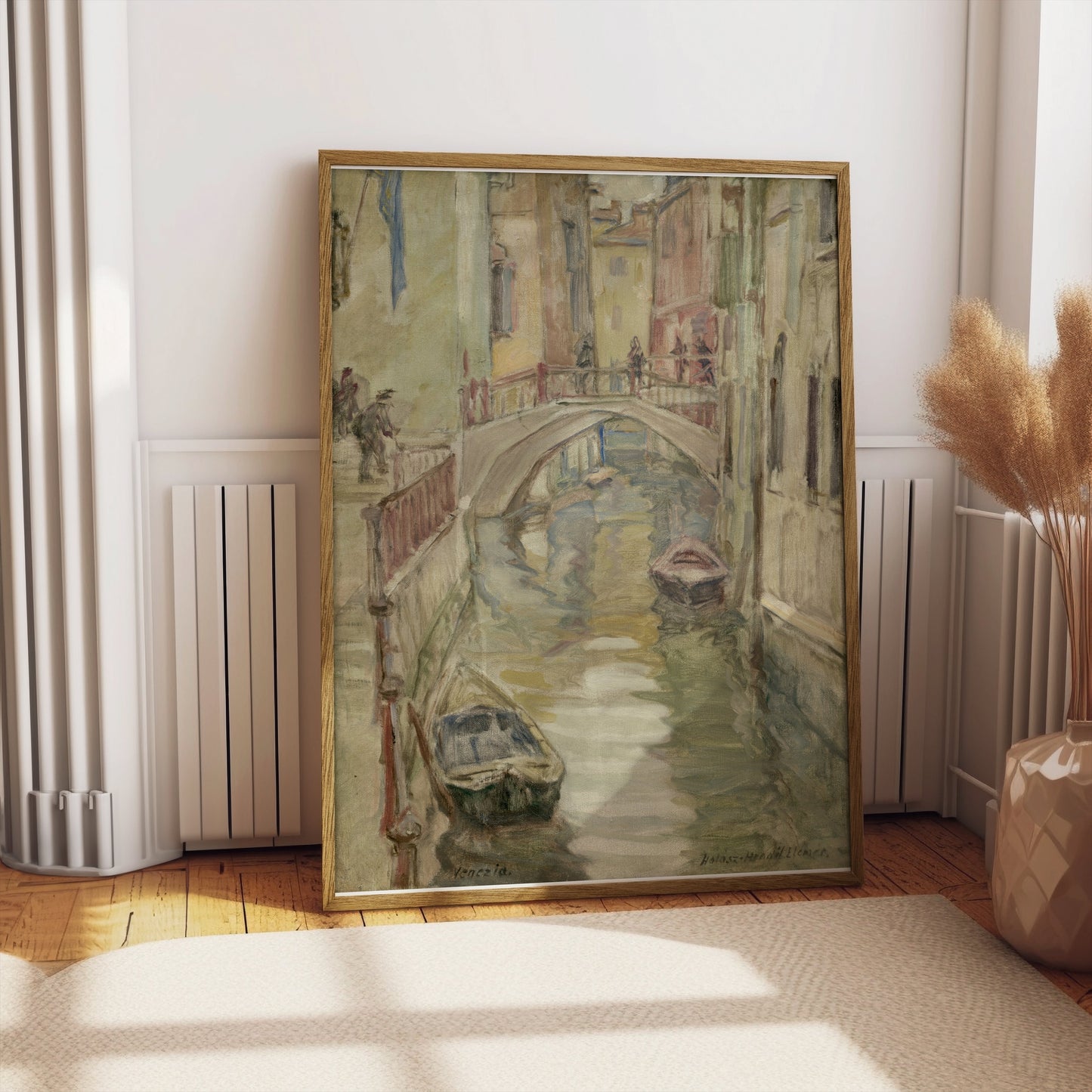 Premium Poster of Venice Serene Canal with Gondolas and Bridges Posters