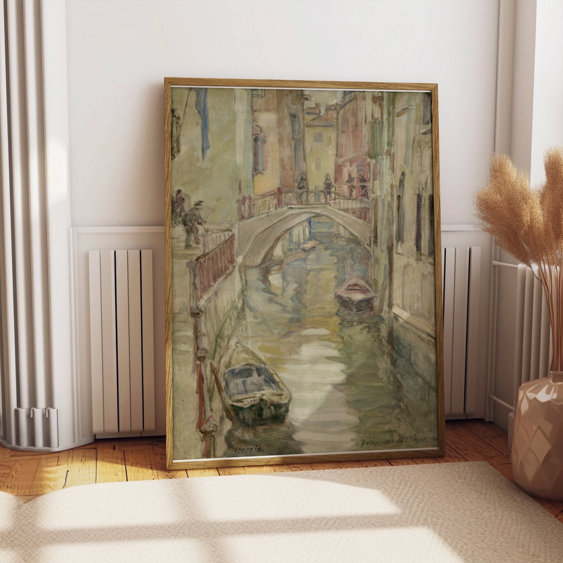 Premium Poster of Venice Serene Canal with Gondolas and Bridges Posters