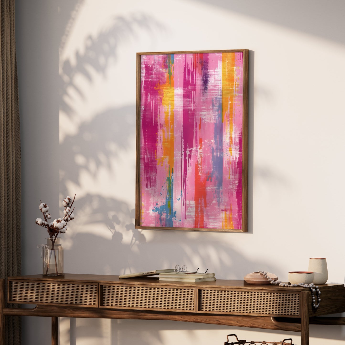 Premium Poster of Vibrant Abstract Art Colorful Brush Strokes Posters