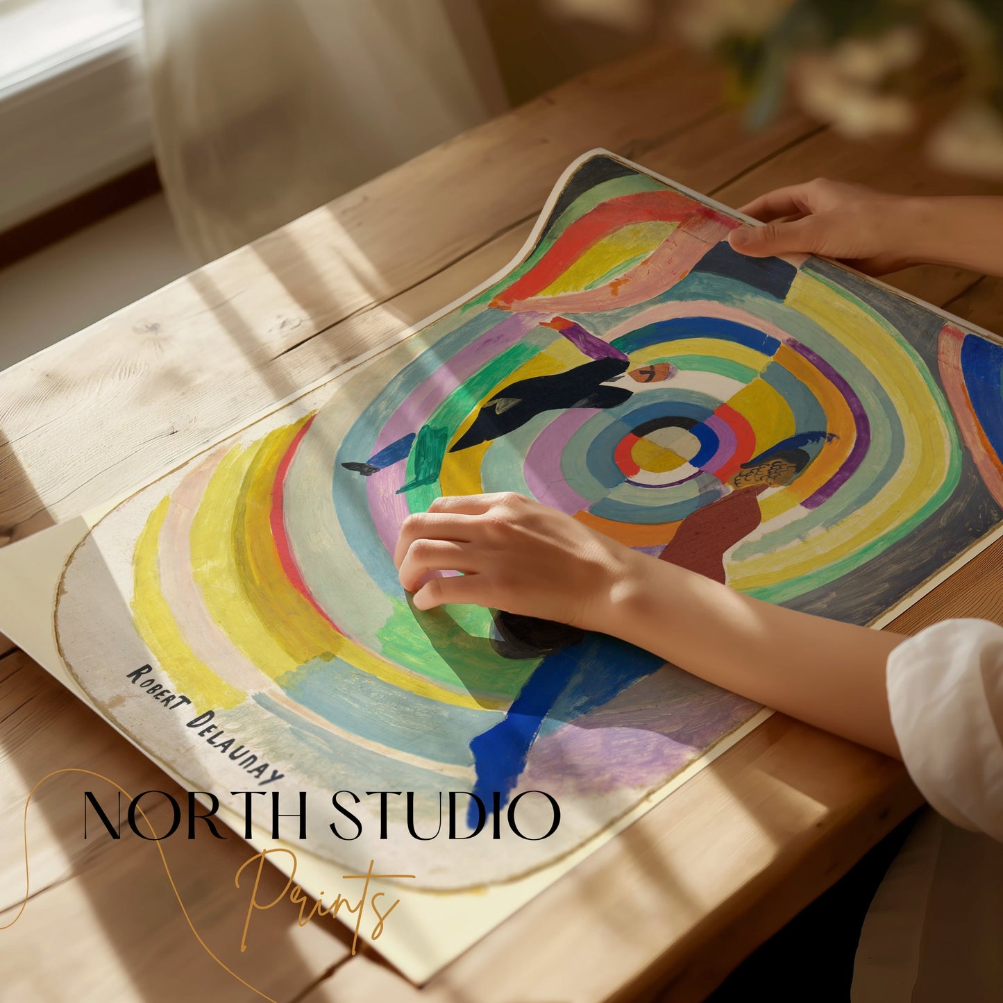 Premium Poster of Vibrant Abstract Art with Dancers Framed Posters