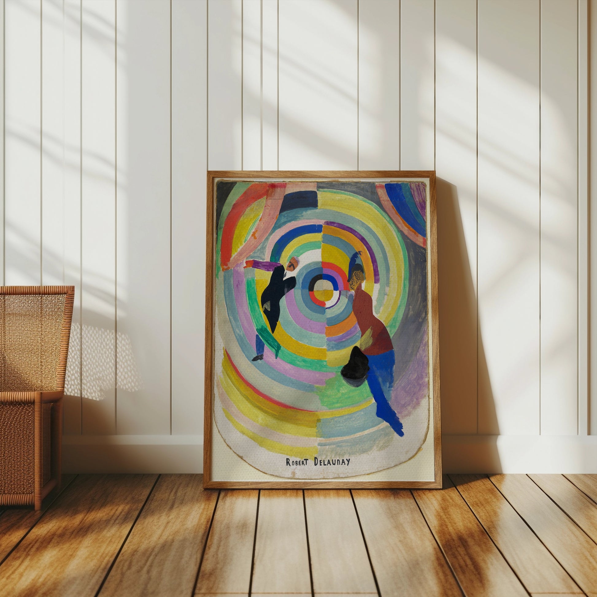Premium Poster of Vibrant Abstract Art with Dancers Framed Posters
