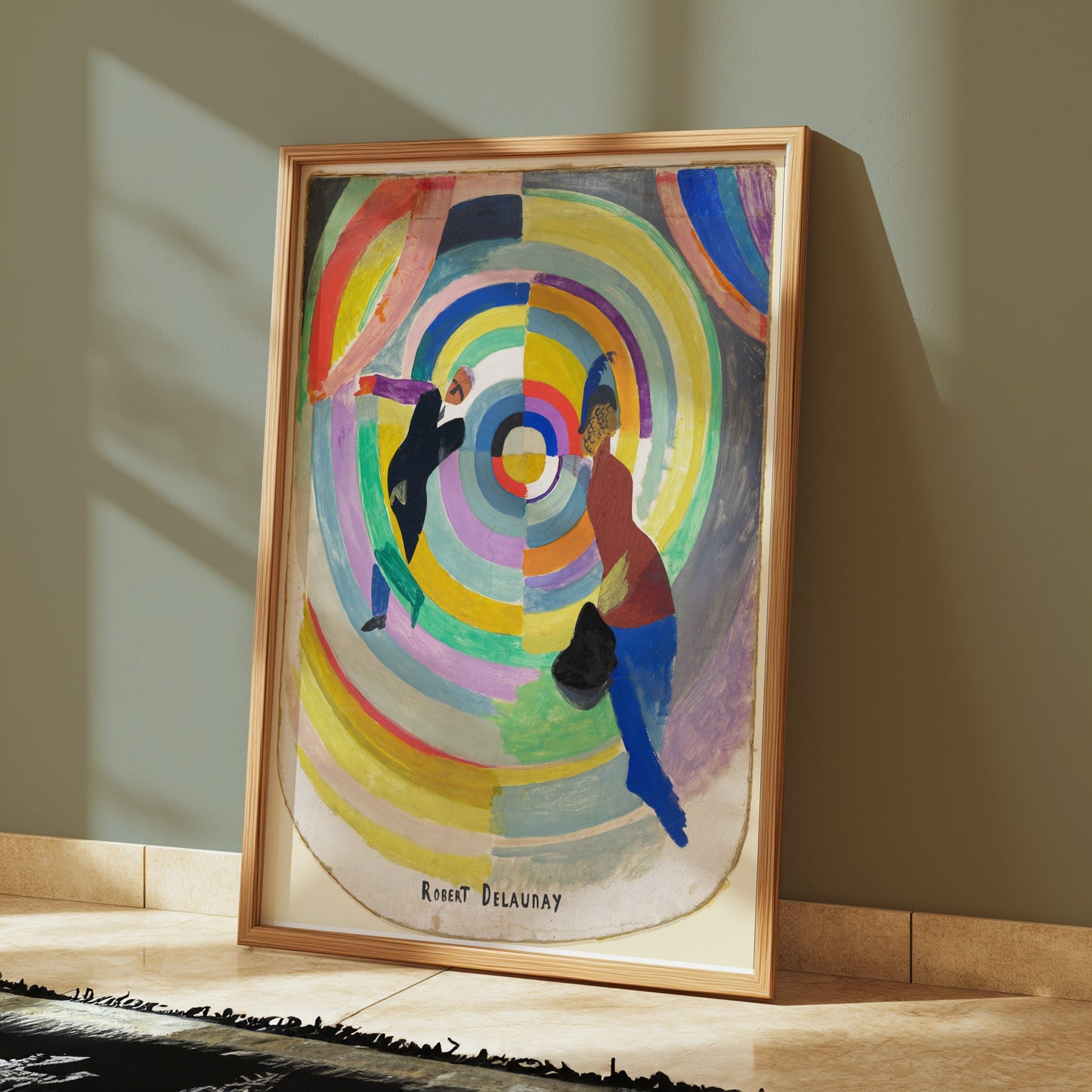 Premium Poster of Vibrant Abstract Art with Dancers Framed Posters