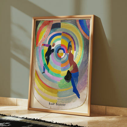 Premium Poster of Vibrant Abstract Art with Dancers Framed Posters