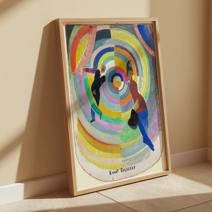 Premium Poster of Vibrant Abstract Art with Dancers Framed Posters
