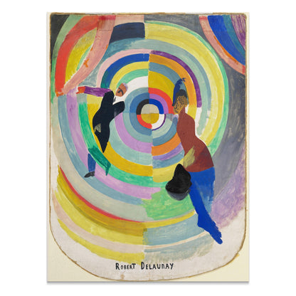 Premium Poster of Vibrant Abstract Art with Dancers Framed Posters