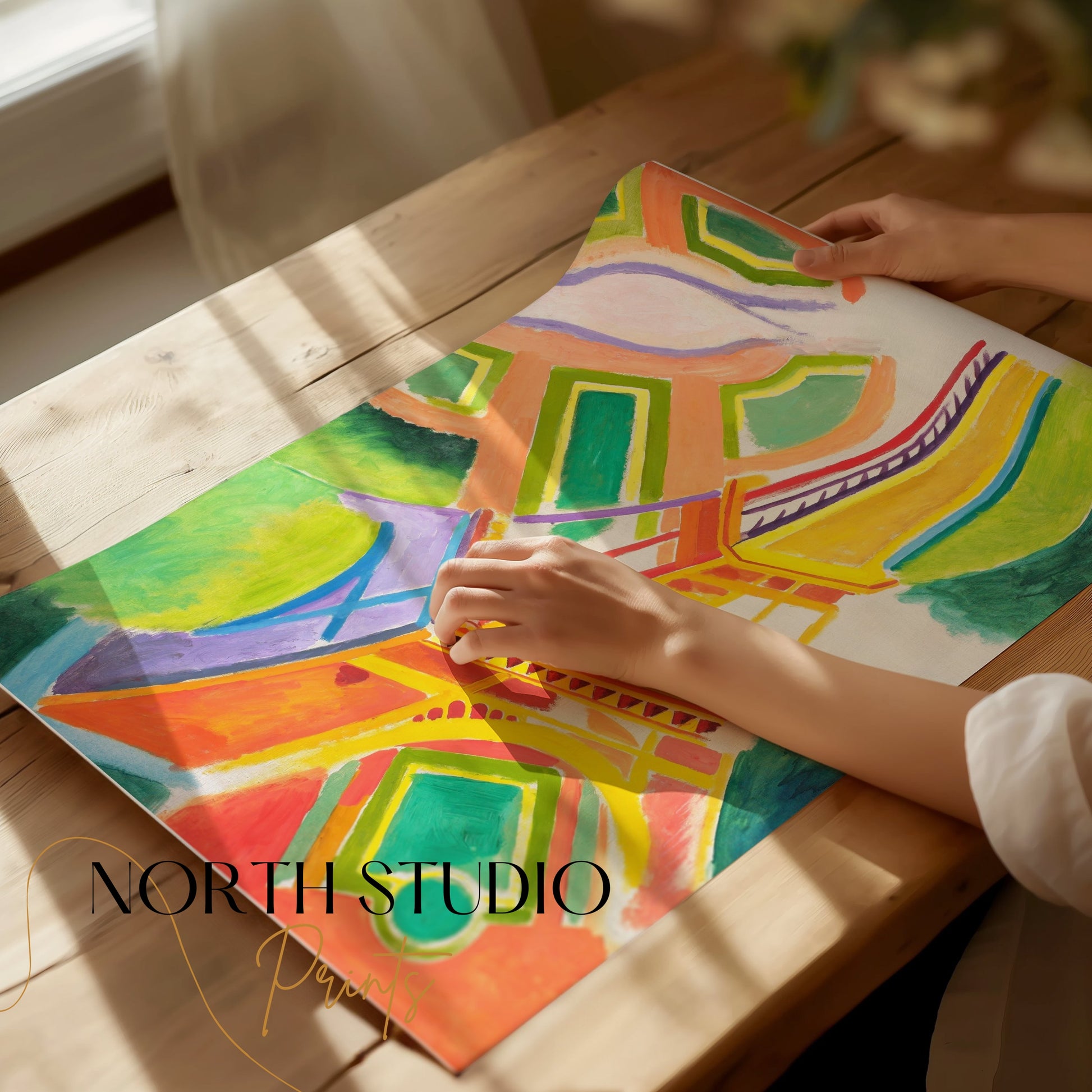 Premium Poster of Vibrant Abstract Eiffel Tower Art for Home Decor Posters