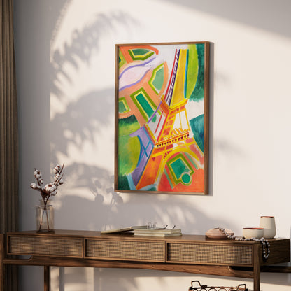 Premium Poster of Vibrant Abstract Eiffel Tower Art for Home Decor Posters