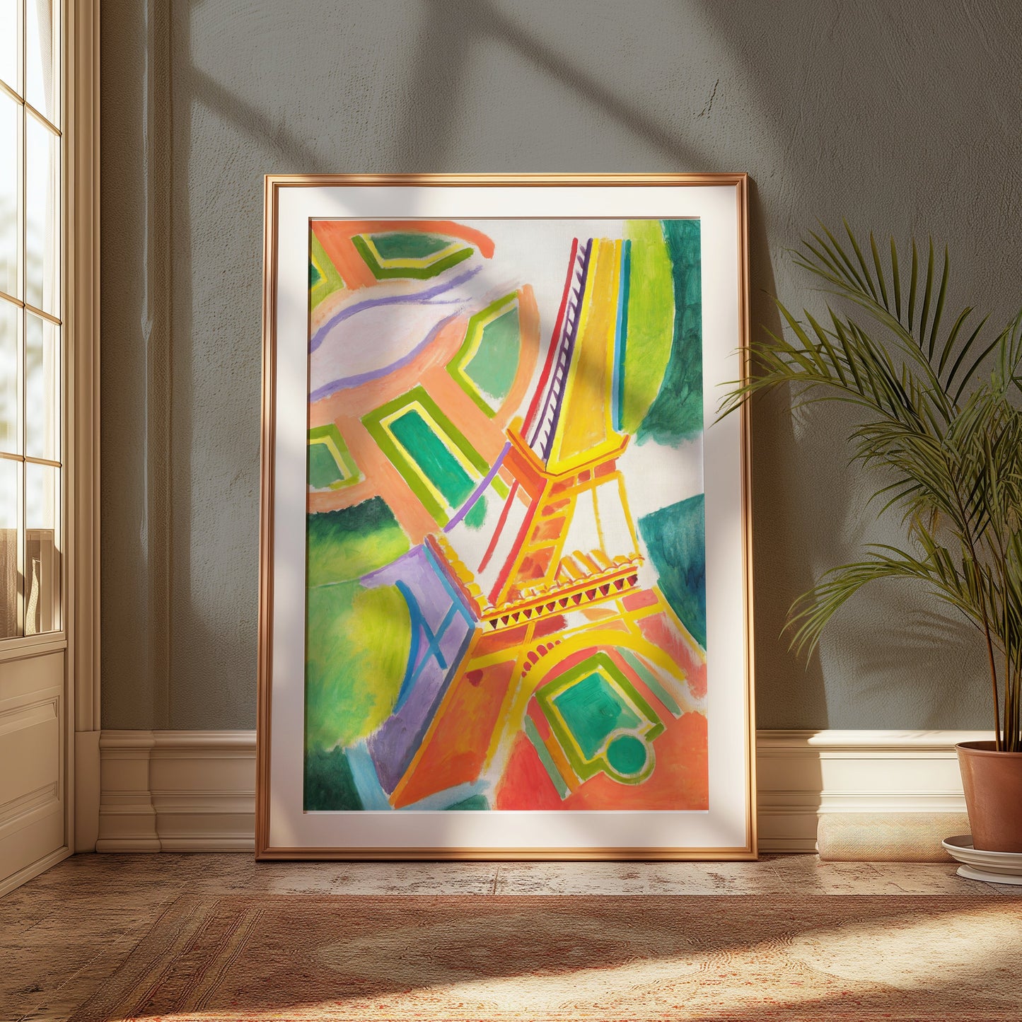 Premium Poster of Vibrant Abstract Eiffel Tower Art for Home Decor Posters