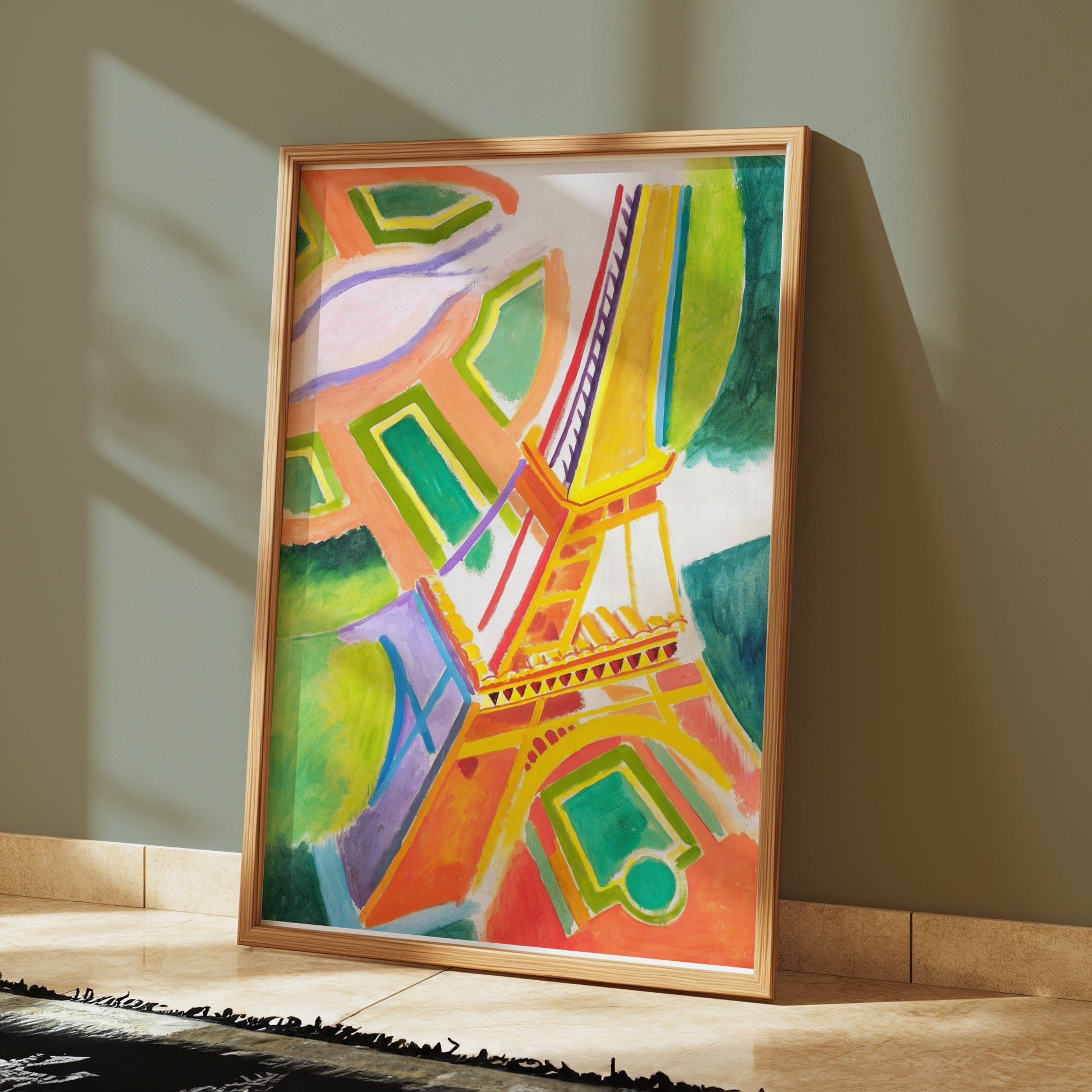 Premium Poster of Vibrant Abstract Eiffel Tower Art for Home Decor Posters