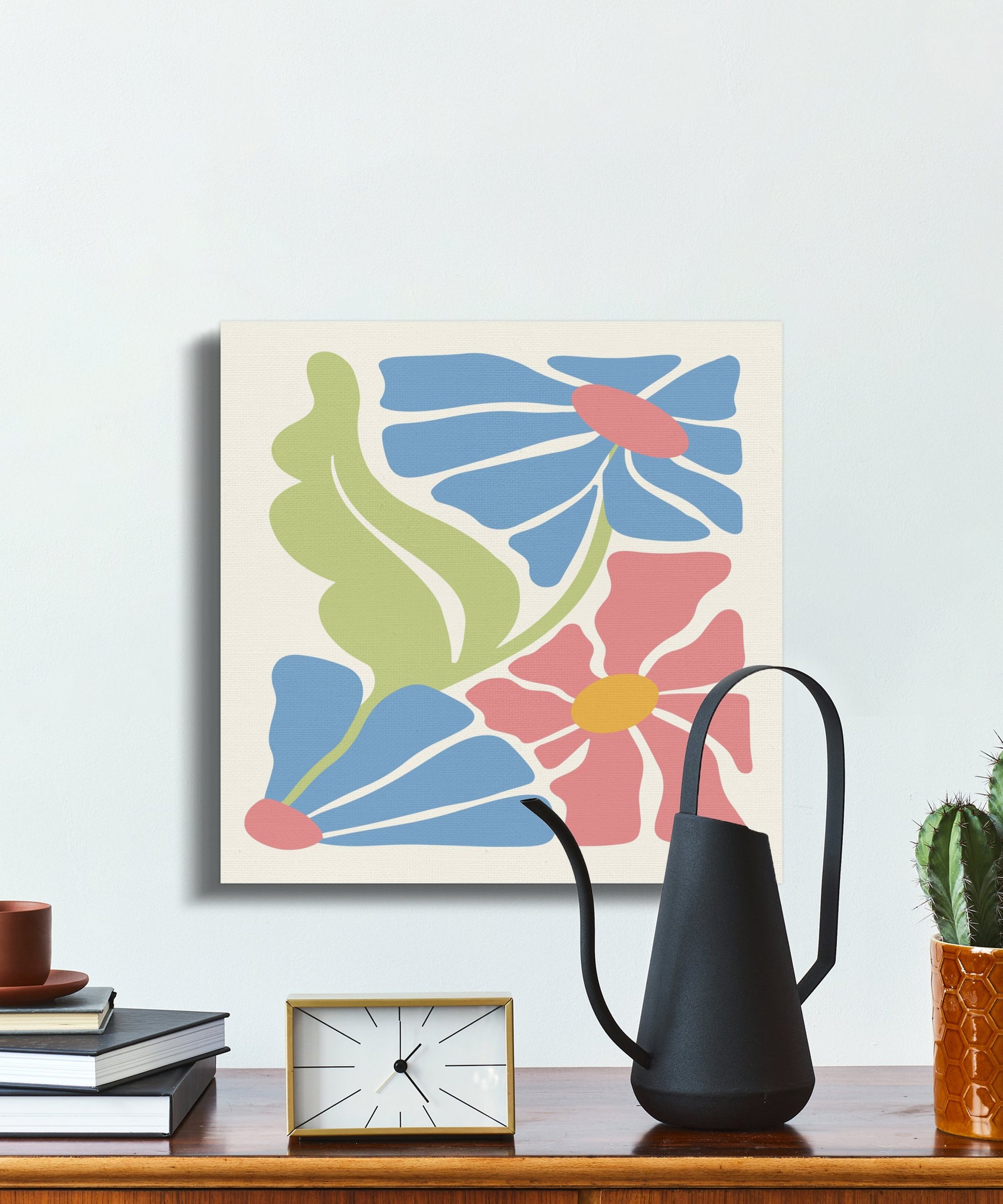 Premium Poster of Vibrant Abstract Floral Design Canvas Wraps