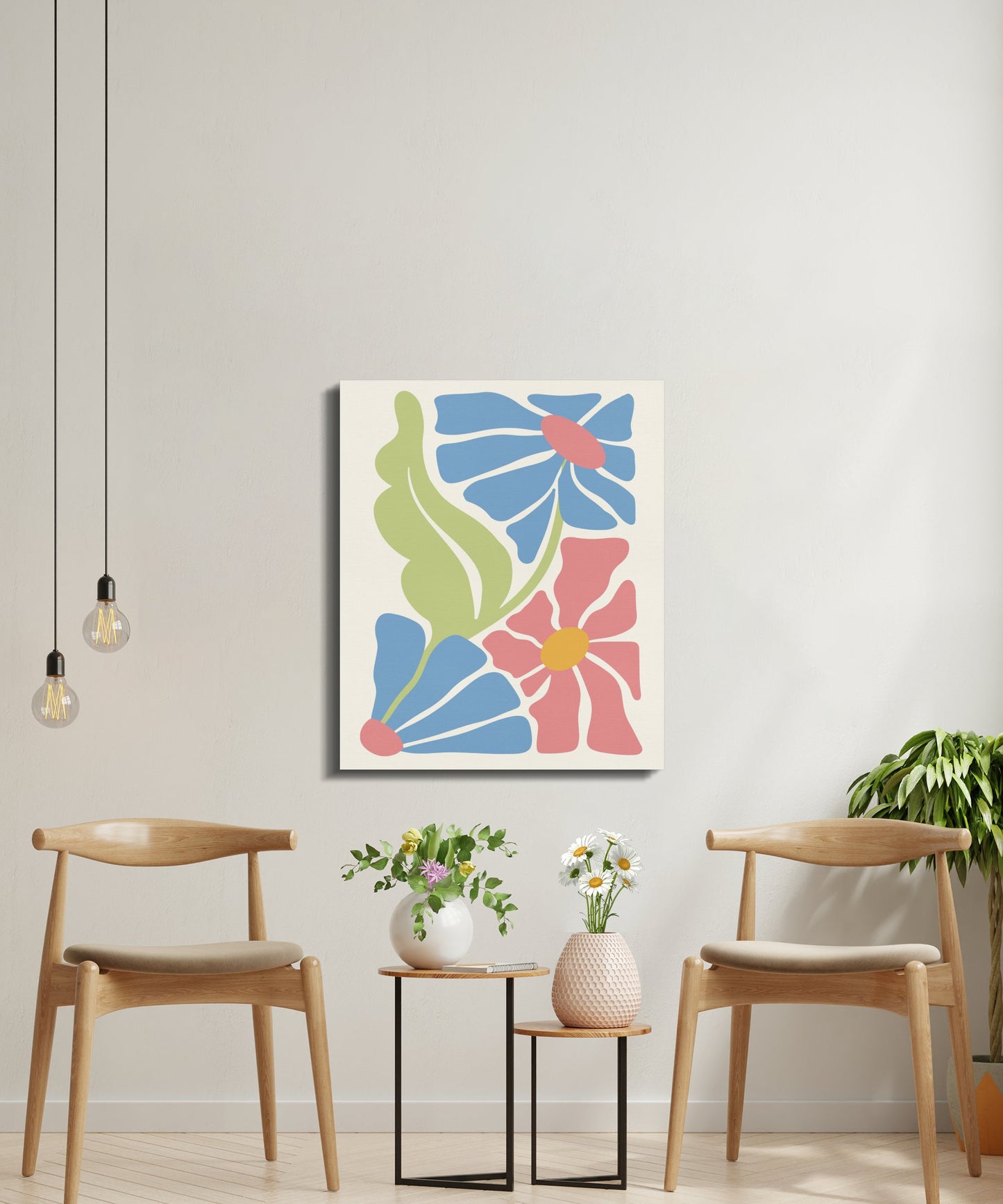 Premium Poster of Vibrant Abstract Floral Design Canvas Wraps