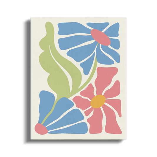 Premium Poster of Vibrant Abstract Floral Design Canvas Wraps