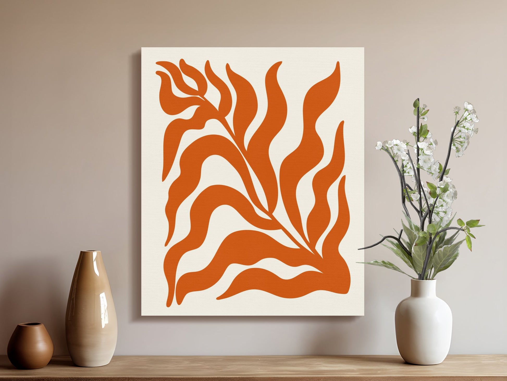 Premium Poster of Vibrant Abstract Floral Designed Wall Canvas Wraps