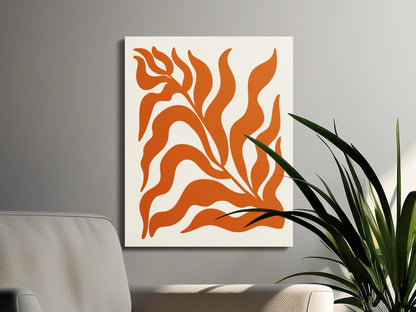Premium Poster of Vibrant Abstract Floral Designed Wall Canvas Wraps