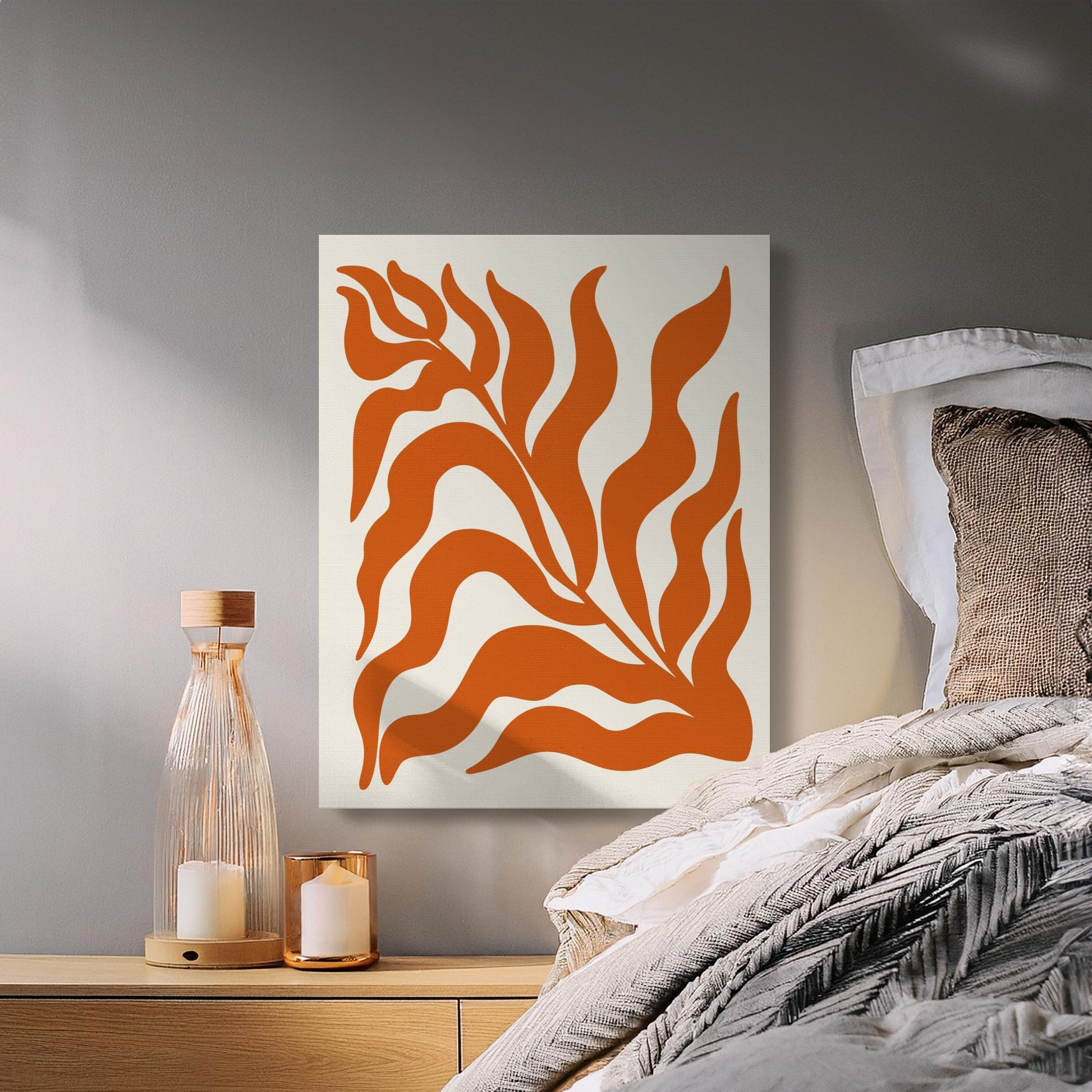 Premium Poster of Vibrant Abstract Floral Designed Wall Canvas Wraps