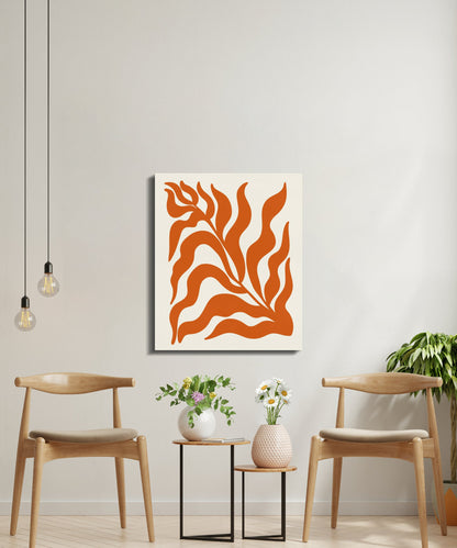 Premium Poster of Vibrant Abstract Floral Designed Wall Canvas Wraps