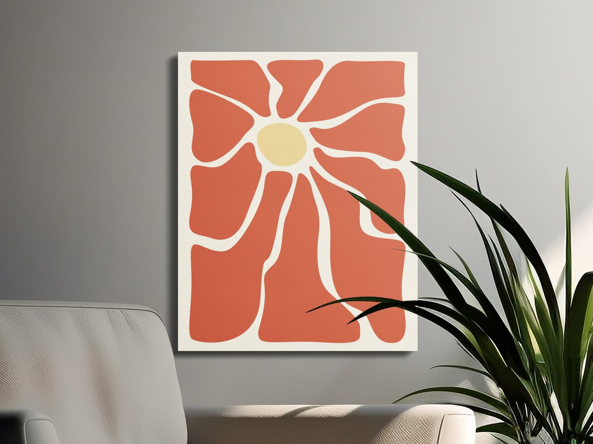 Premium Poster of Vibrant Abstract Floral Wall Art Canvas Wraps