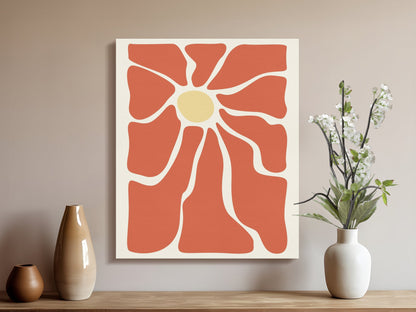 Premium Poster of Vibrant Abstract Floral Wall Art Canvas Wraps