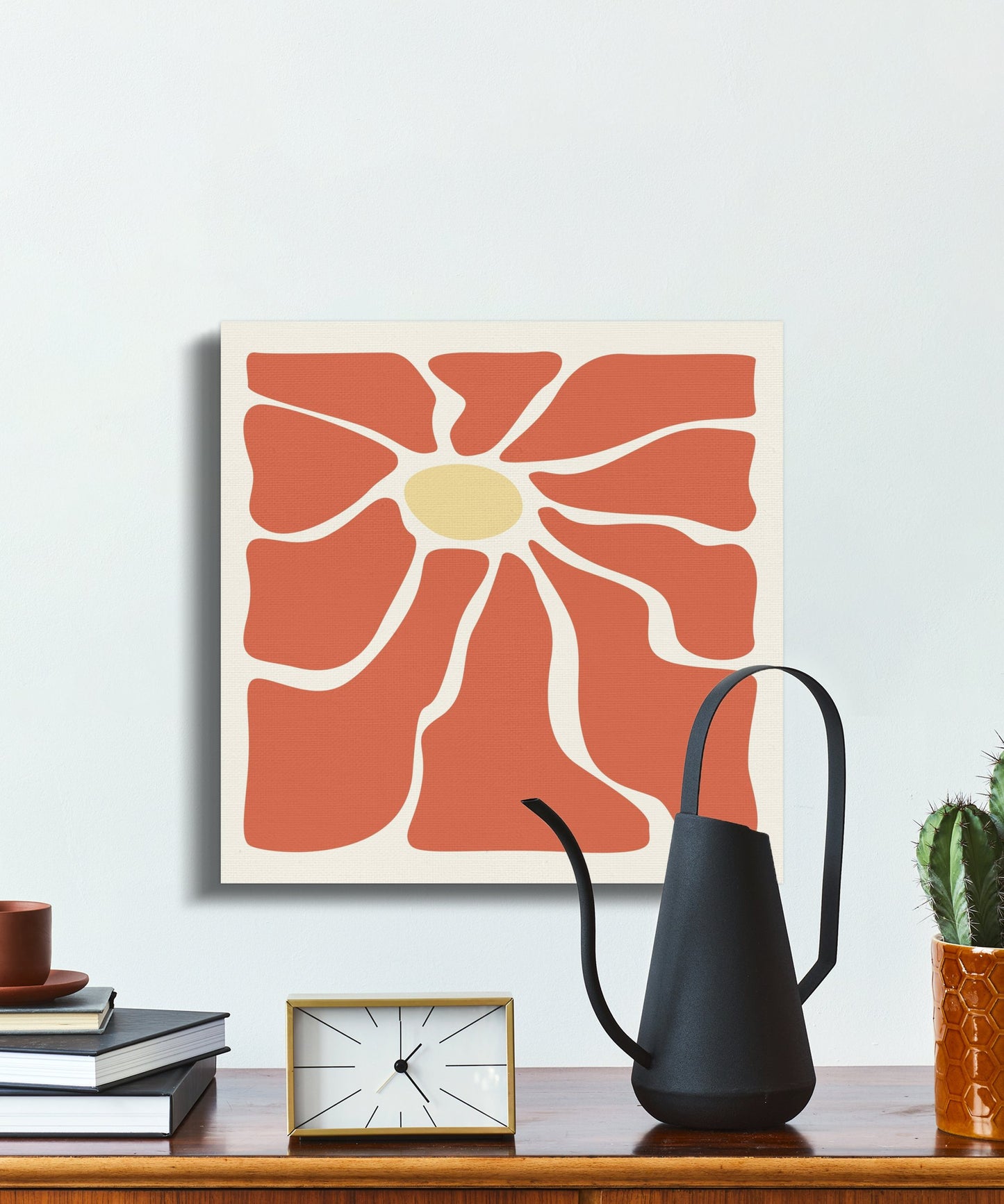 Premium Poster of Vibrant Abstract Floral Wall Art Canvas Wraps