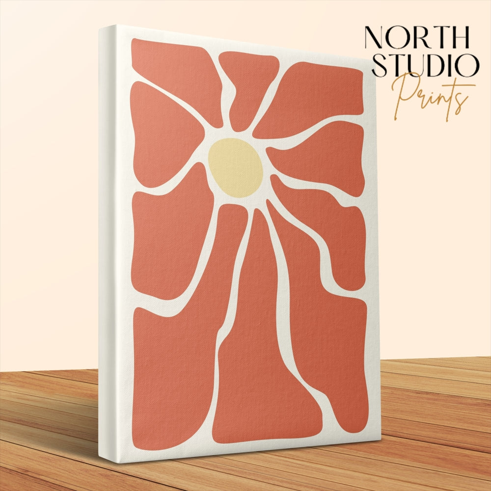 Premium Poster of Vibrant Abstract Floral Wall Art Canvas Wraps