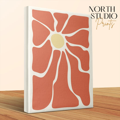 Premium Poster of Vibrant Abstract Floral Wall Art Canvas Wraps