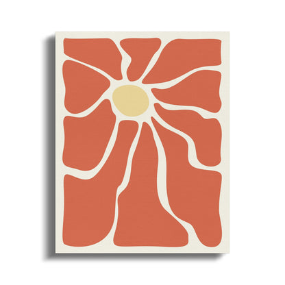 Premium Poster of Vibrant Abstract Floral Wall Art Canvas Wraps