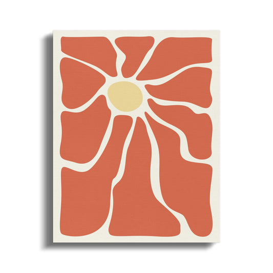 Premium Poster of Vibrant Abstract Floral Wall Art Canvas Wraps