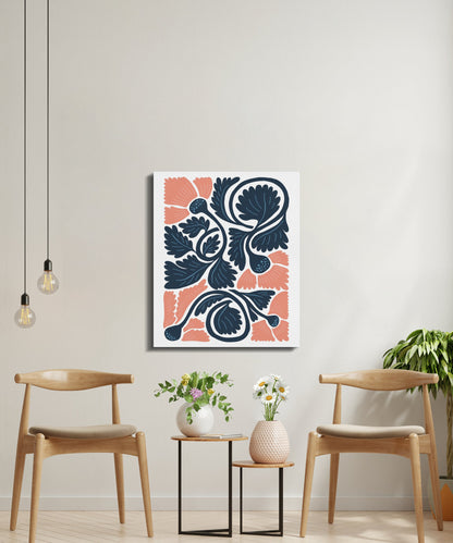 Premium Poster of Vibrant Botanical Illustration Floral Canvas Wraps