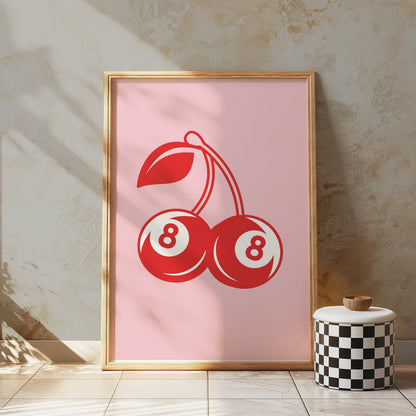 Premium Poster of Vibrant Cherry Double Eight Art Decor Posters