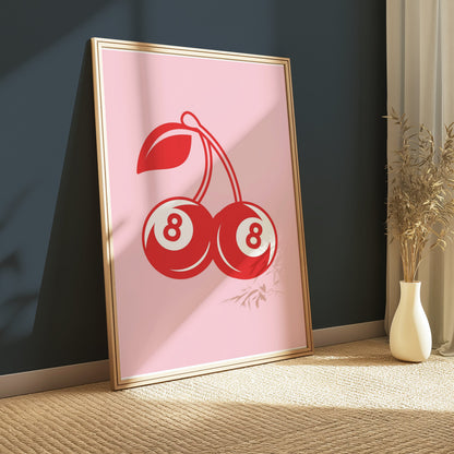 Premium Poster of Vibrant Cherry Double Eight Art Decor Posters