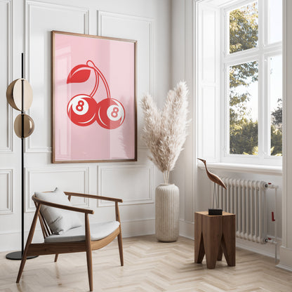 Premium Poster of Vibrant Cherry Double Eight Art Decor Posters