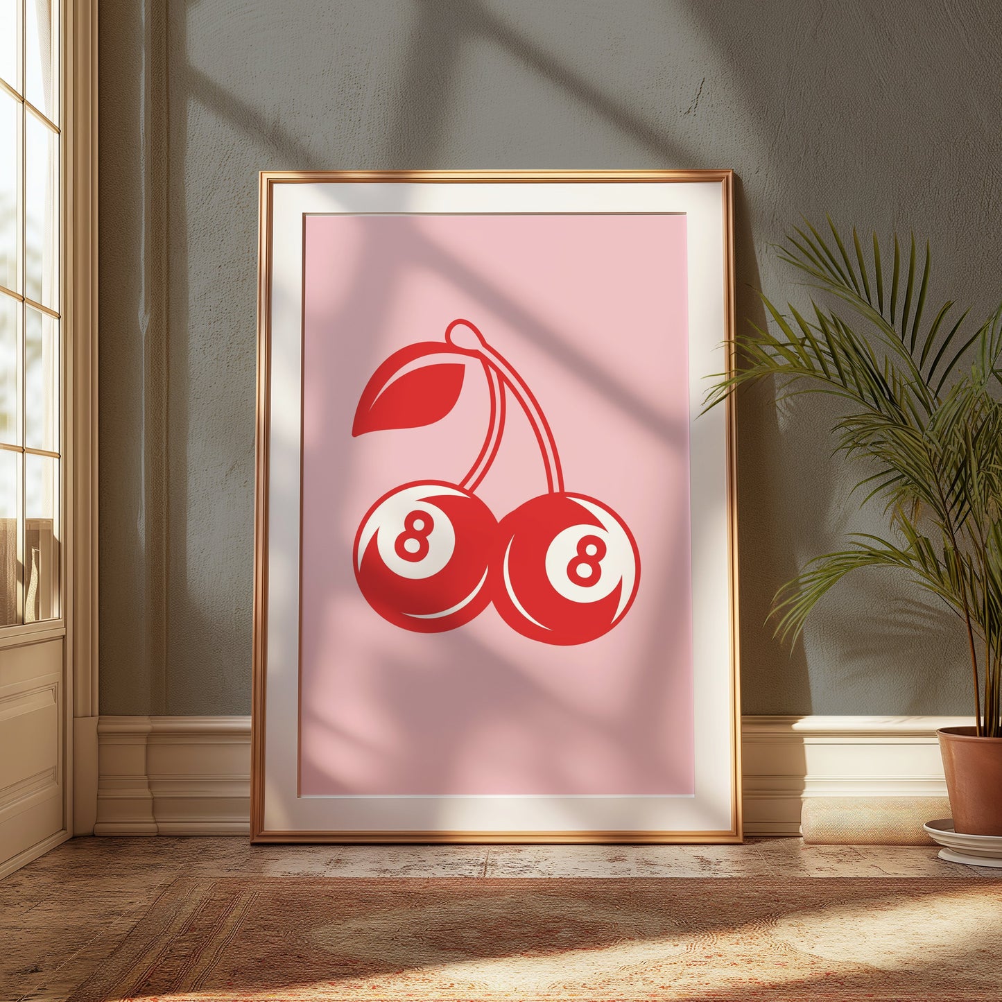 Premium Poster of Vibrant Cherry Double Eight Art Decor Posters