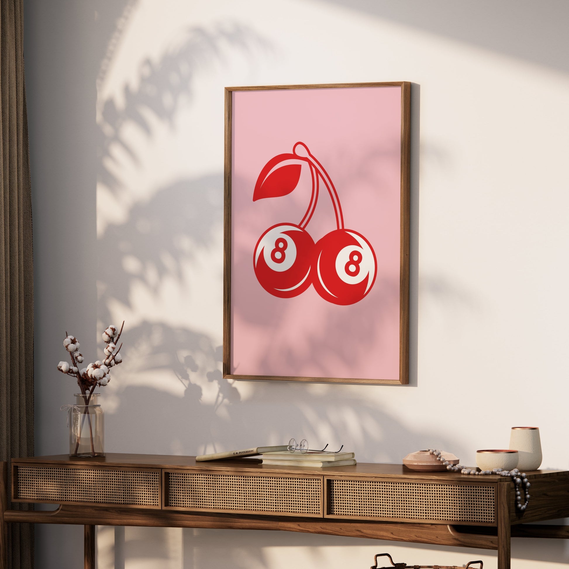 Premium Poster of Vibrant Cherry Double Eight Art Decor Posters