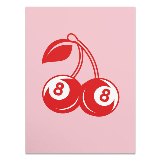 Premium Poster of Vibrant Cherry Double Eight Art Decor Posters