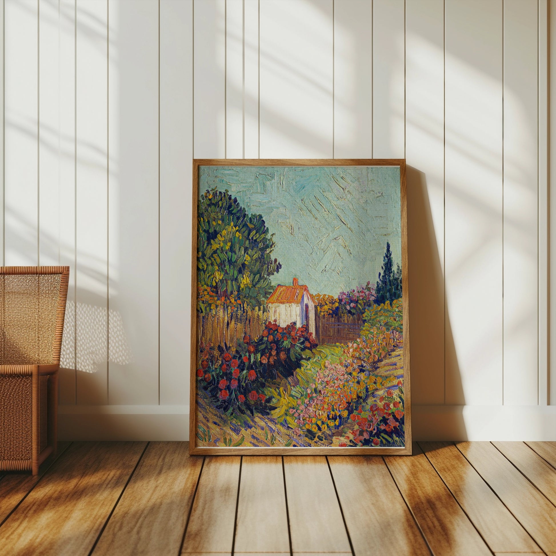Premium Poster of Vibrant Colourful Garden and Cottage Landscape Posters