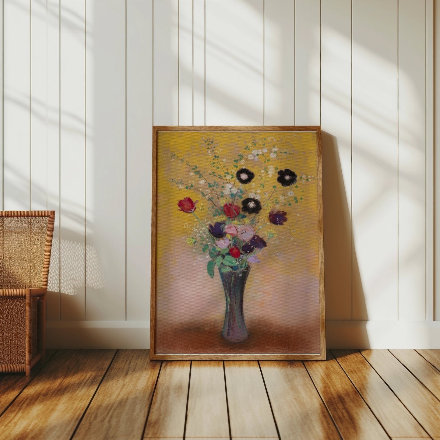 Premium Poster of Vibrant Floral Arrangement with Vase Art Print Posters