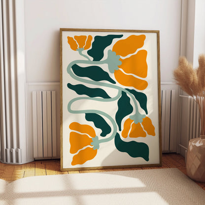 Premium Poster of Vibrant Floral Art Print for Home Wall Décor Posters