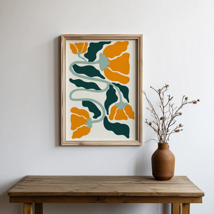 Premium Poster of Vibrant Floral Art Print for Home Wall Décor Posters