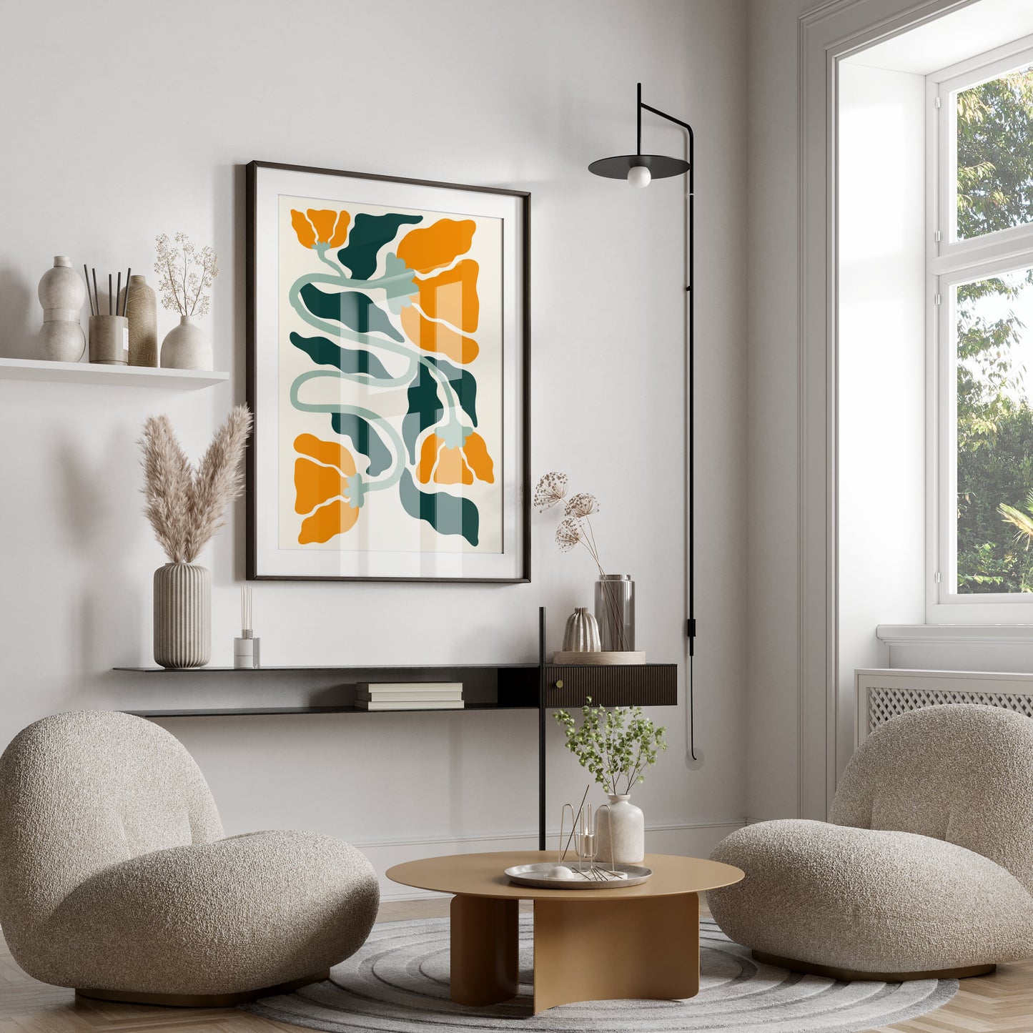 Premium Poster of Vibrant Floral Art Print for Home Wall Décor Posters