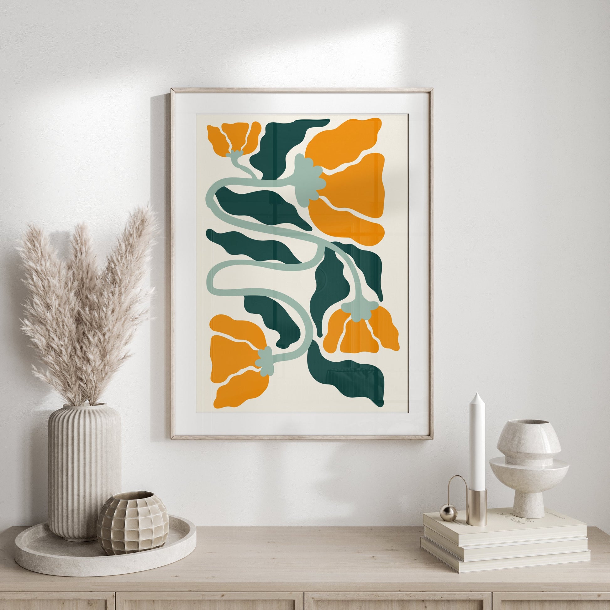 Premium Poster of Vibrant Floral Art Print for Home Wall Décor Posters