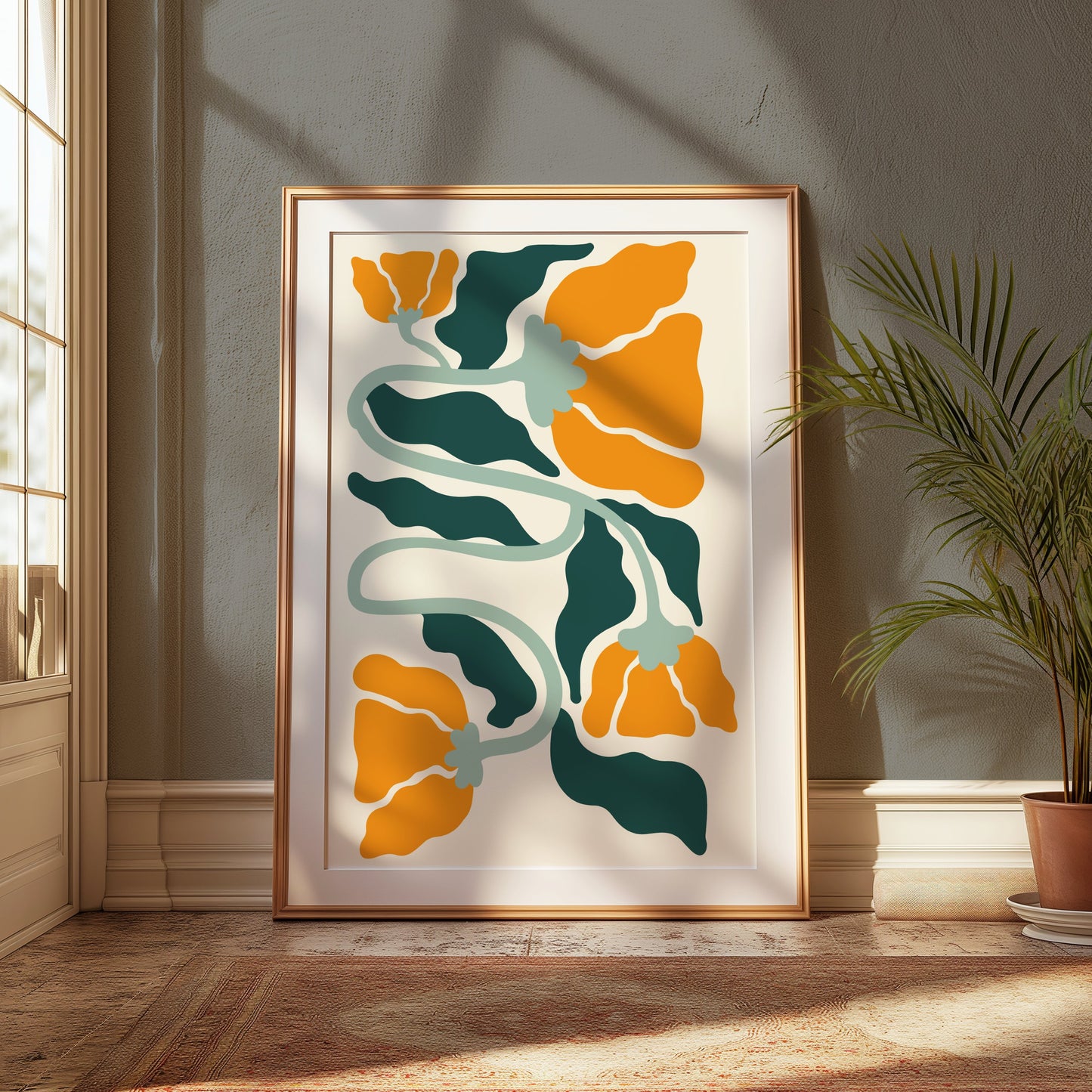 Premium Poster of Vibrant Floral Art Print for Home Wall Décor Posters