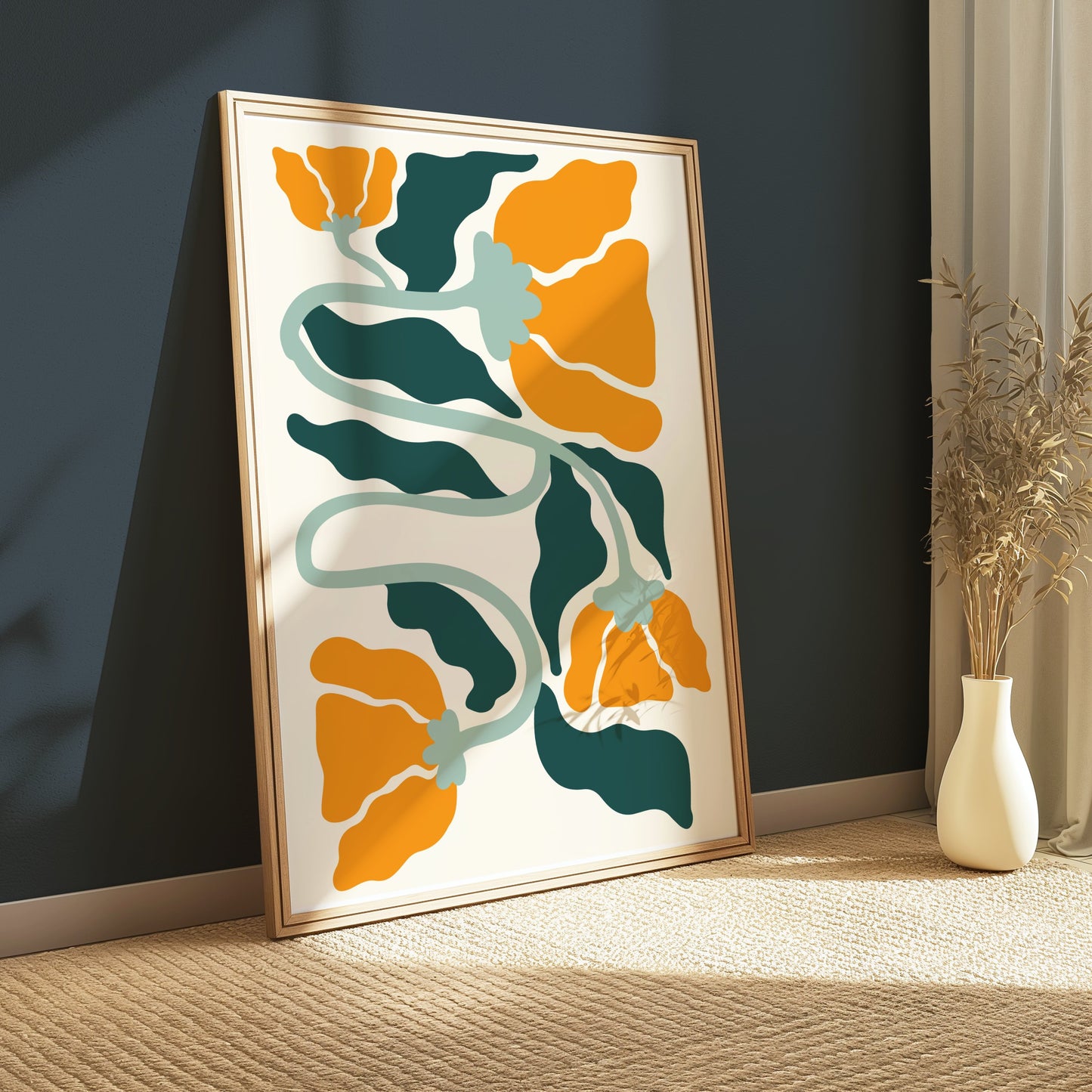 Premium Poster of Vibrant Floral Art Print for Home Wall Décor Posters