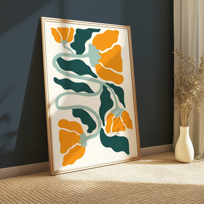Premium Poster of Vibrant Floral Art Print for Home Wall Décor Posters