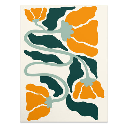 Premium Poster of Vibrant Floral Art Print for Home Wall Décor Posters