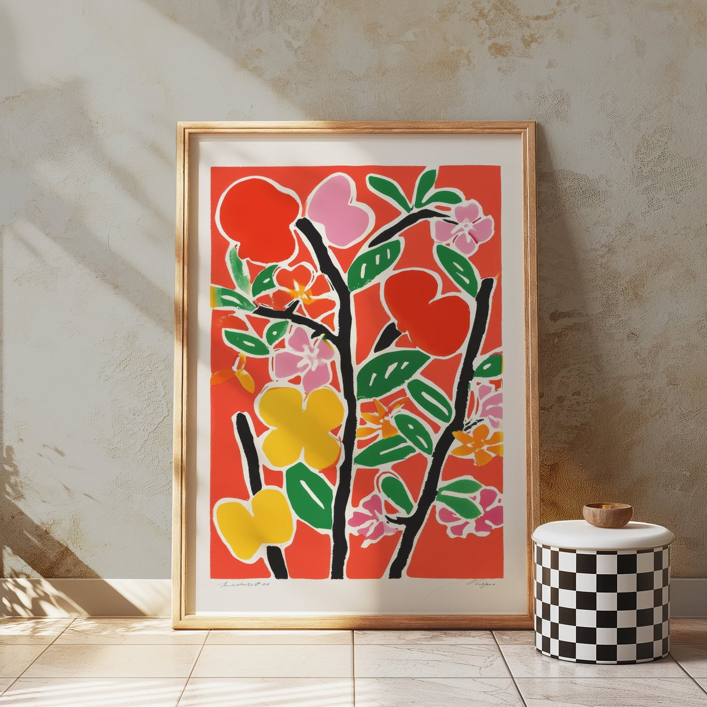 Premium Poster of Vibrant Floral Botanical Art Print Colorful Wall Posters