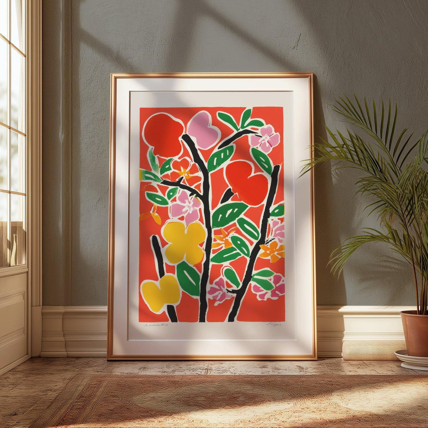 Premium Poster of Vibrant Floral Botanical Art Print Colorful Wall Posters