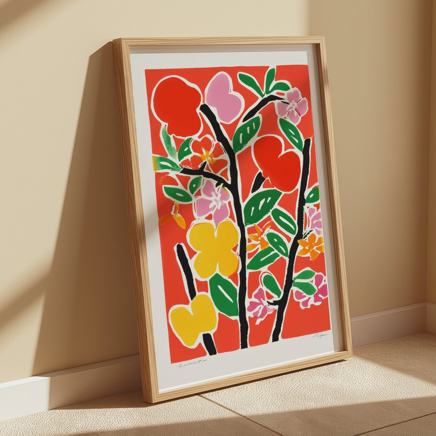 Premium Poster of Vibrant Floral Botanical Art Print Colorful Wall Posters