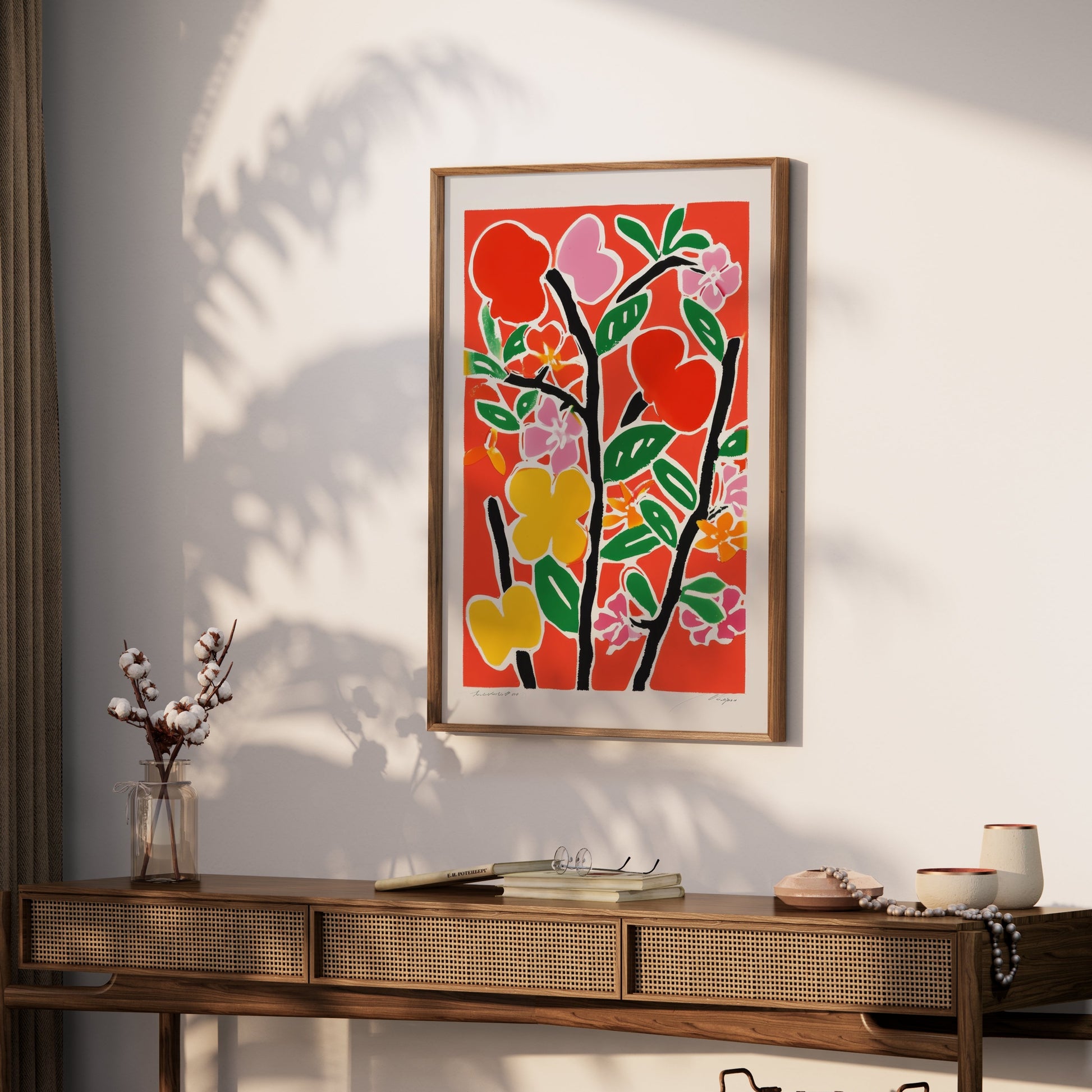 Premium Poster of Vibrant Floral Botanical Art Print Colorful Wall Posters
