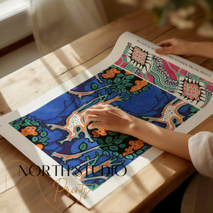Premium Poster of Vibrant Floral Botanical Artwork Vintage Style Posters