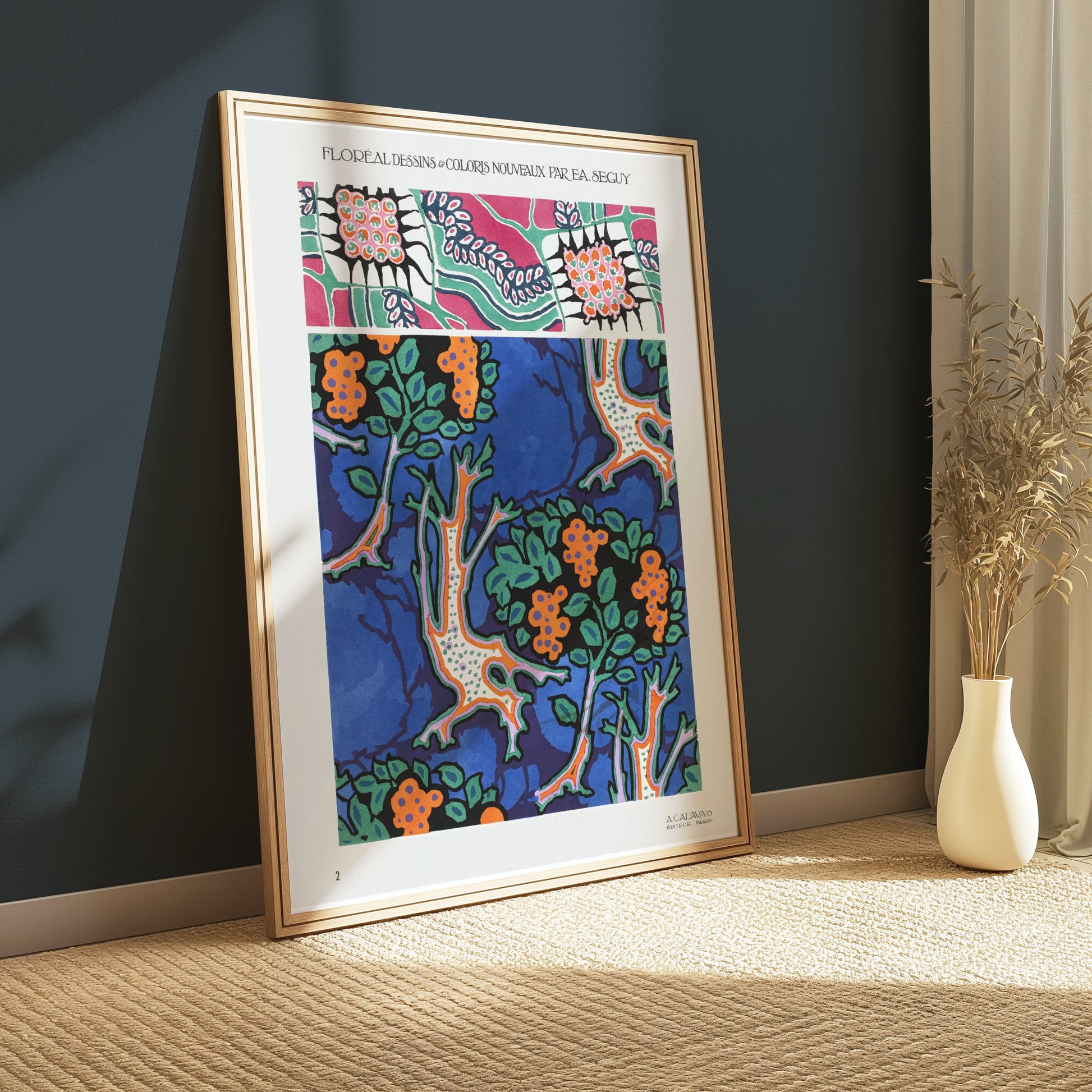 Premium Poster of Vibrant Floral Botanical Artwork Vintage Style Posters